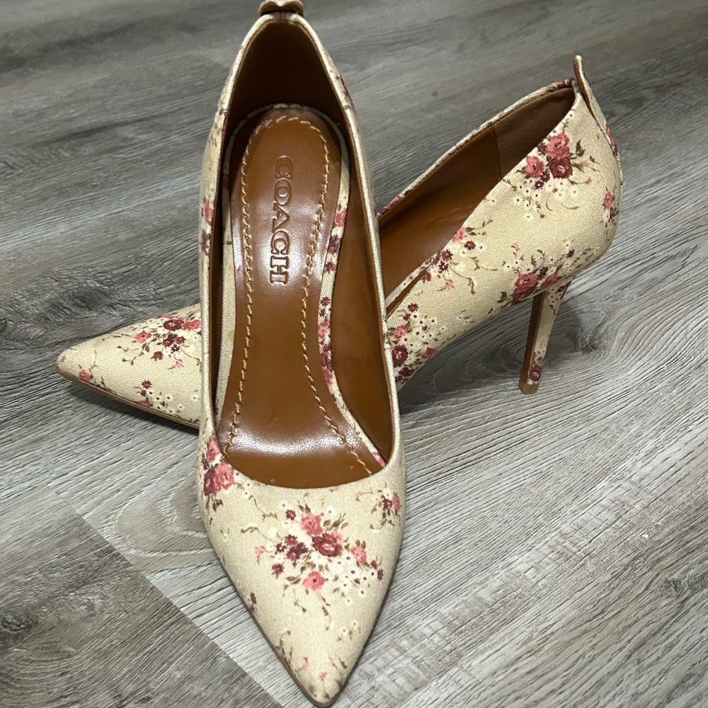 Coach Floral Print Heels